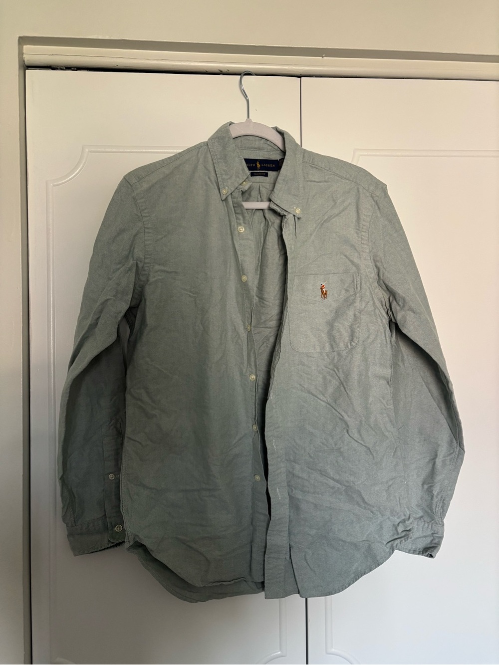 Ralph Lauren Light Mint Green Long-Sleeve Button-Down Shirt